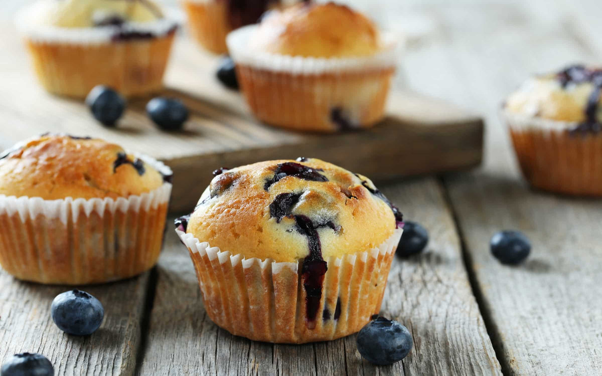 Healthy Blueberry Muffins With Apple Cider Vinegar