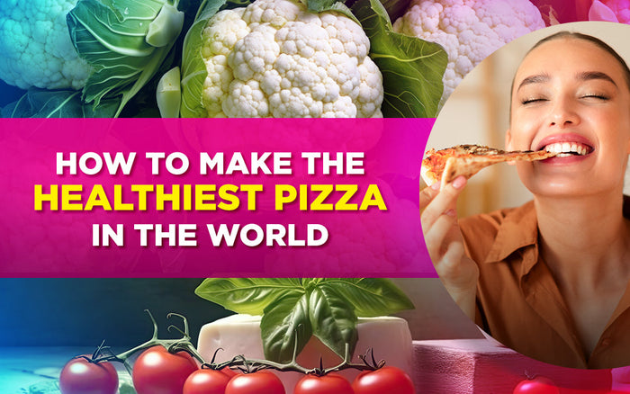 How to make the healthiest pizza in the world with cauliflower, tomatoes, and cheese.