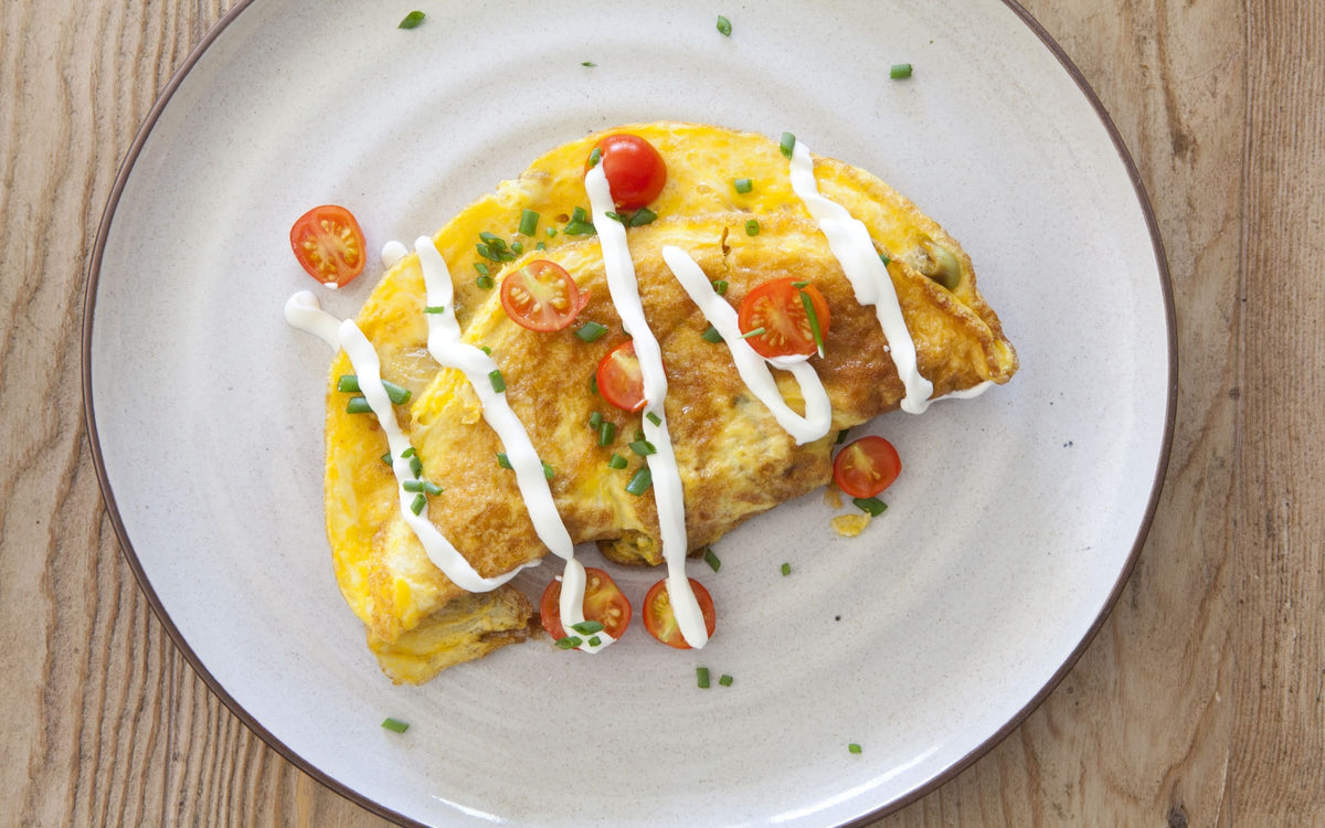 Western Omelet With Diced Vegetables And Black Beans