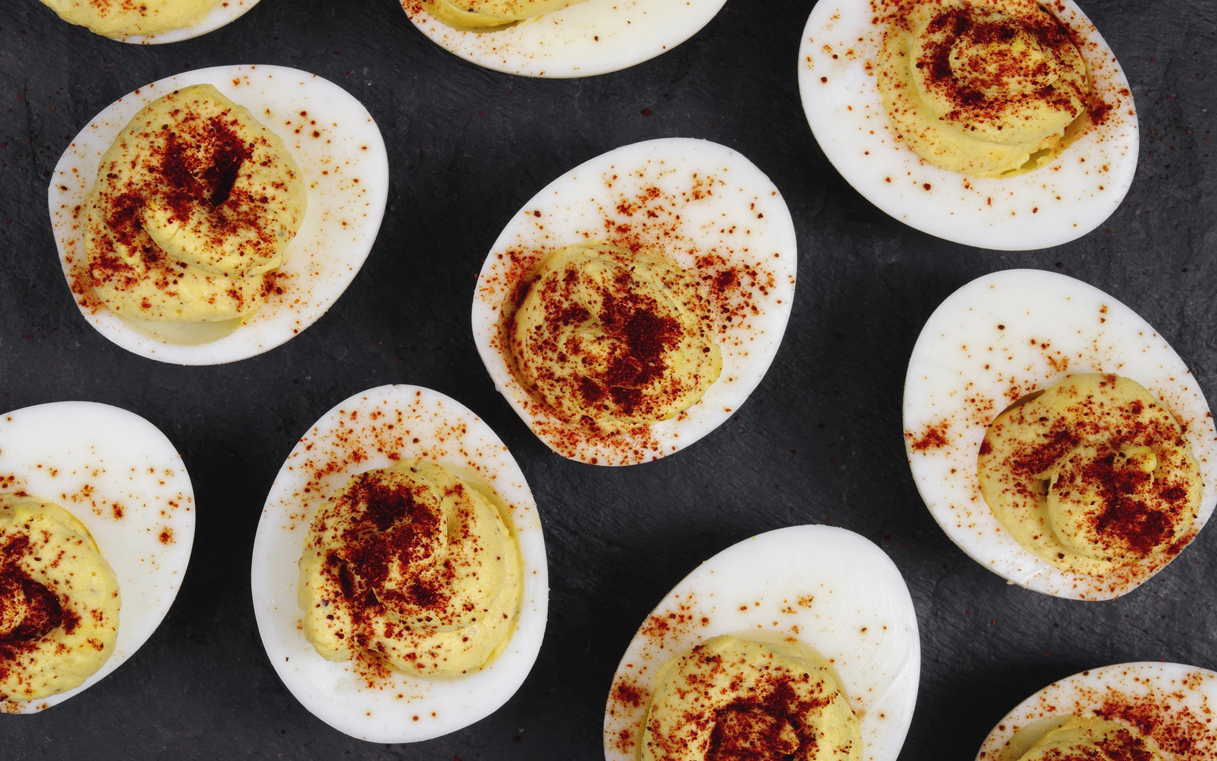 Homemade Spicy Deviled Eggs with Paprika