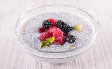 chia pudding with berry fruit