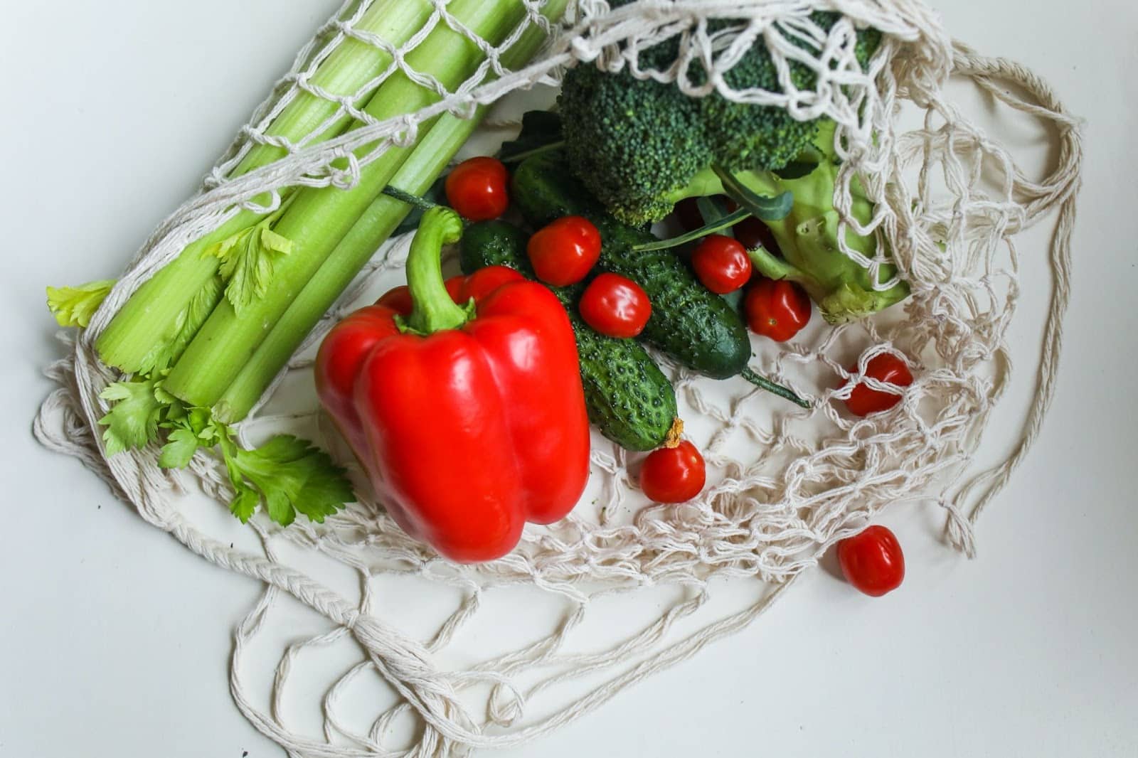 Vegetables in a shopping bag